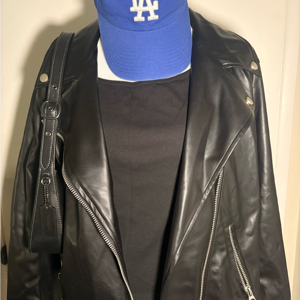 Torrid Black Leather Jacket with Silver Accents